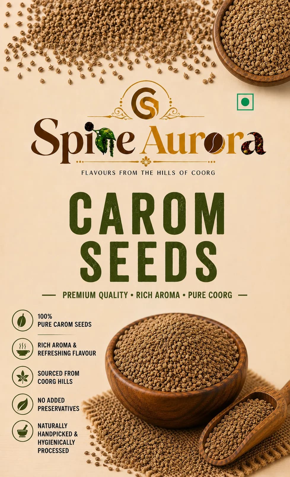 Carom Seeds (Ajwain) — Spice Aurora pack