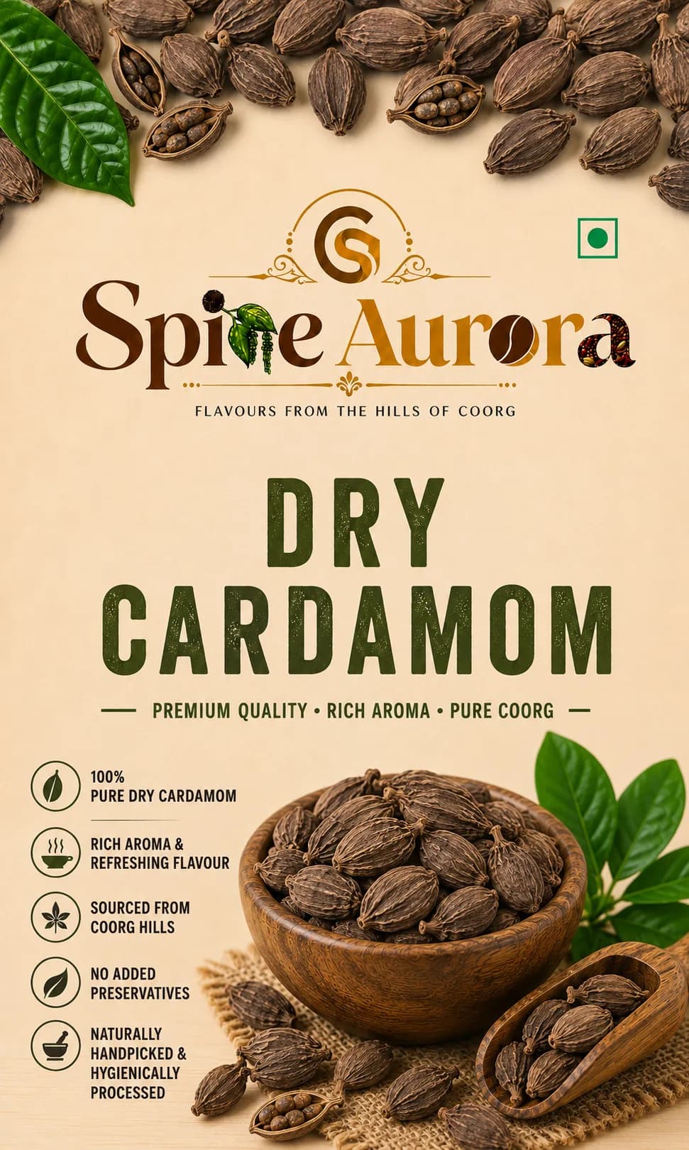 Dry Cardamom — Spice Aurora pack